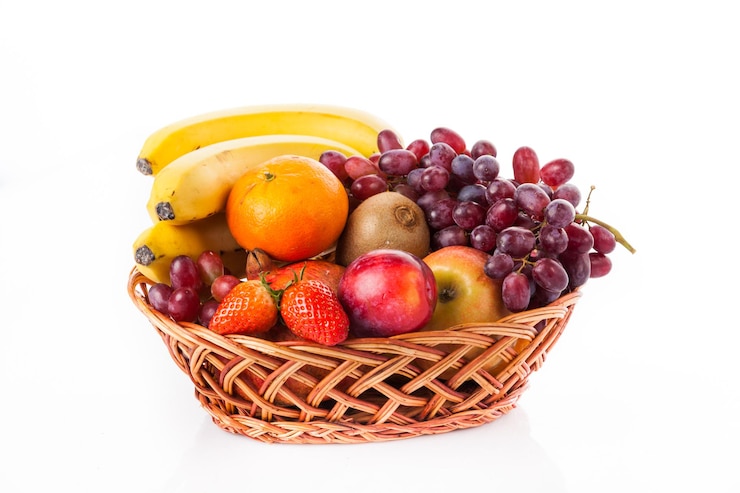 Photo fruits isolated on white background