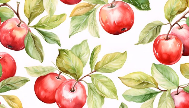 Fruits pattern watercolor background