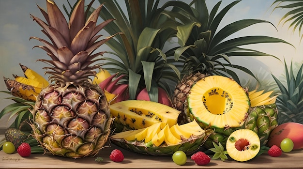 fruits pineapple fruit