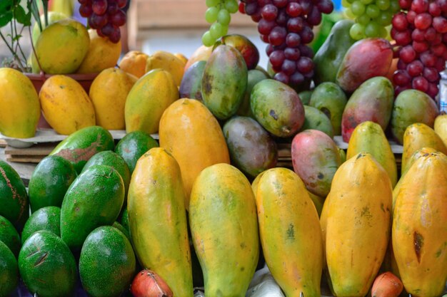 Fruits for sale at market stall