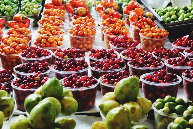 Fruits for sale at market stall