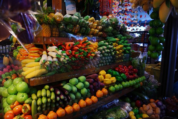 Fruits for sale at market stall