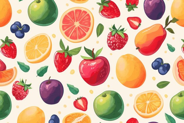 과일 원활한 패턴 배경