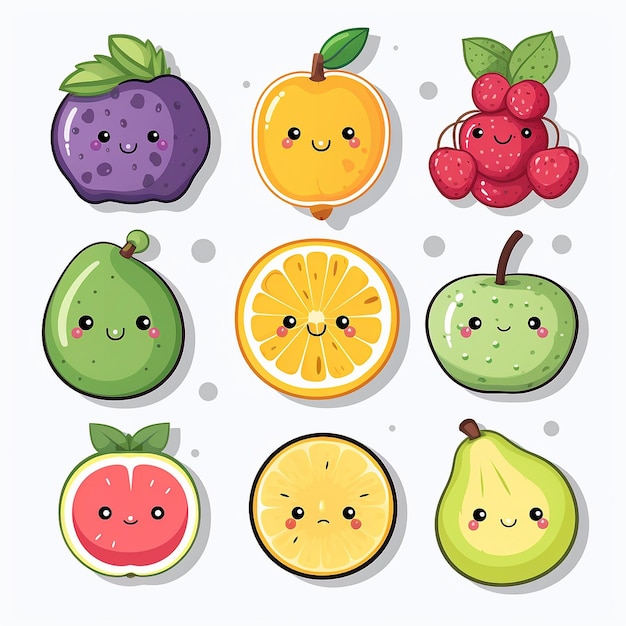 fruits sticker collection