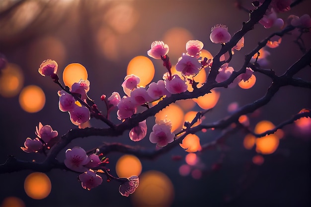 Fruits tree blooming generative AI