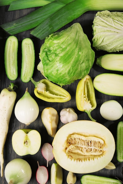 果物と野菜のクローズアップ