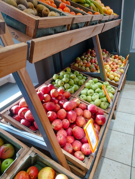 Fruits and vegetables at a farmers market