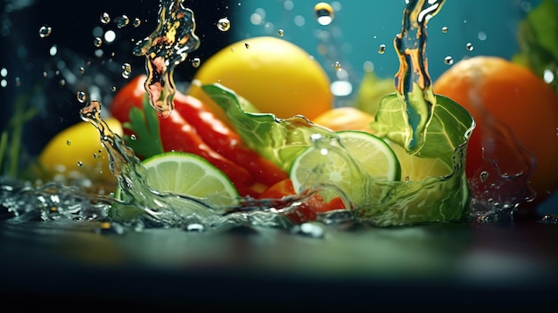 Fruits and Vegetables splash serie