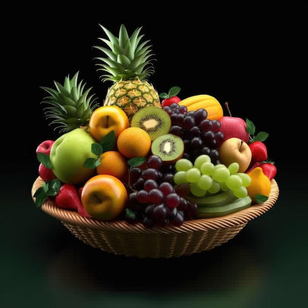 Fruits with studio background