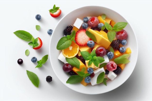 Fruitsalade Ai generatief