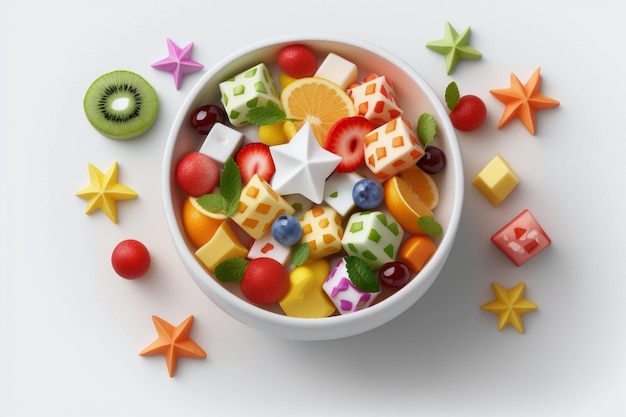 Fruitsalade Ai generatief