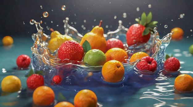 Foto fruitwater splash