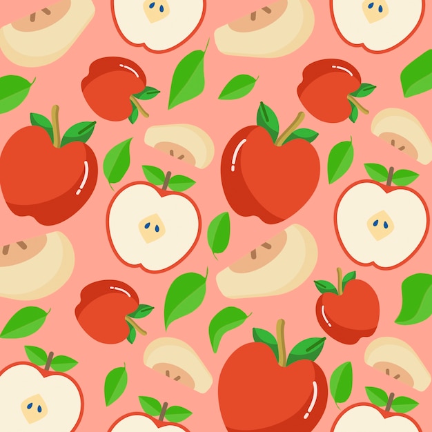 Fruity collage with red apples