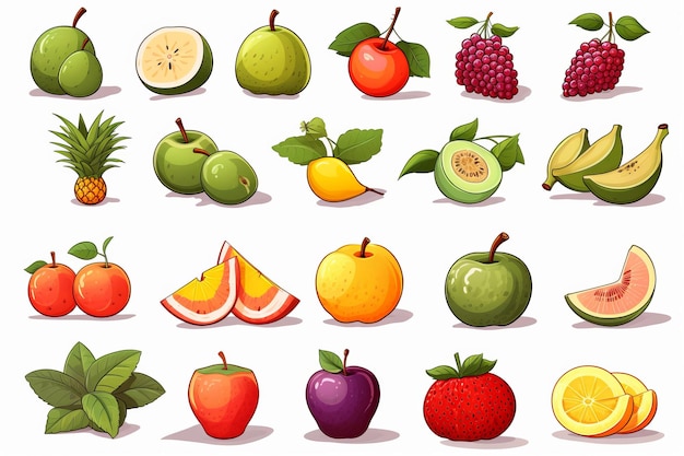 Foto fruity delights amazing clipart van de namen van vruchten in ar 32