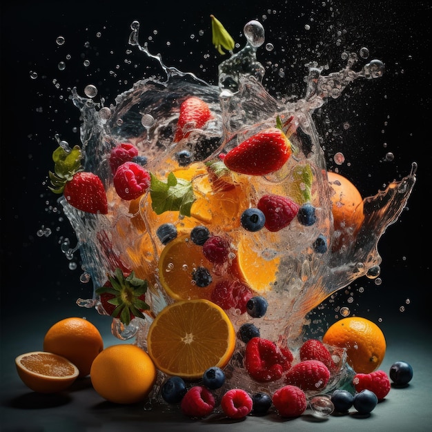 Fruity explosion perfect for social media and advertisement