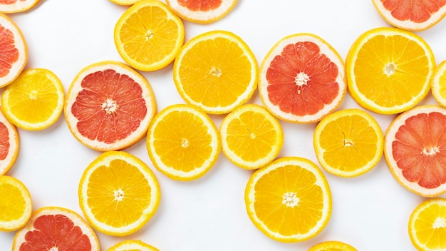 Fruity summer citrus background