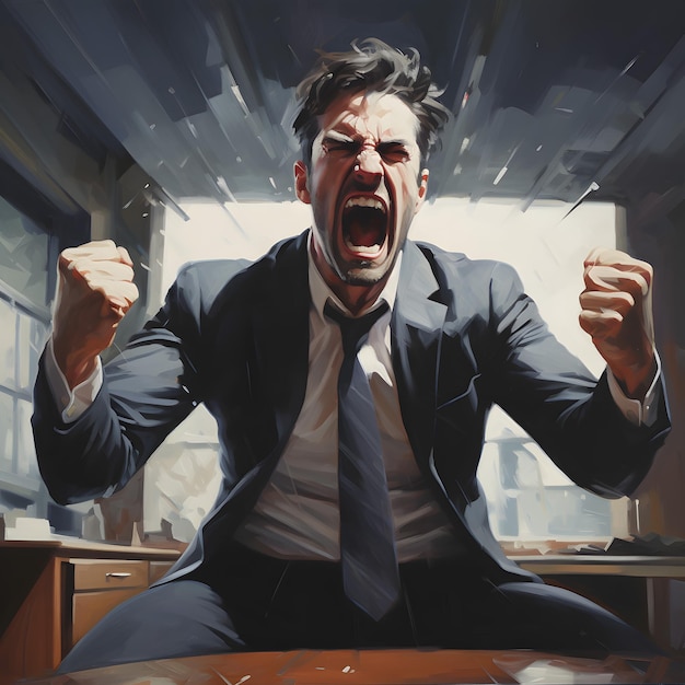 Frustrated businessman
