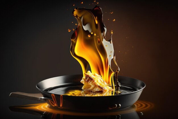 Fry food in hot oil