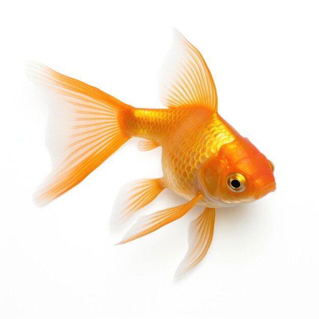 Fry Young goldfish isolated Generative AI