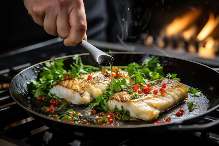 Frying Pan Magic Master Chef Cooks Perfect Sea Bass Fillet in a 32 Culinary Journey