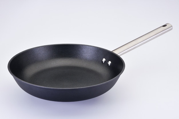 Frying pan on white background