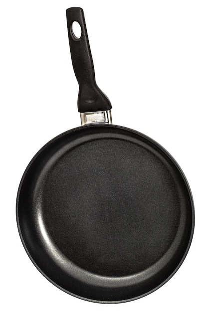 Frying pan with handle isolated on white background