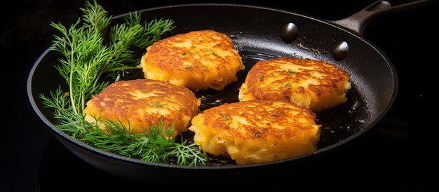 Frying vegetarianvegan cutlets on frying pan