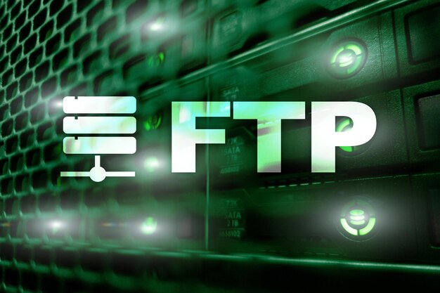 FTP File transfer protocol Internet and communication technology concept