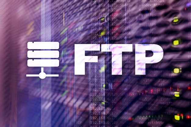 FTP File transfer protocol Internet and communication technology concept