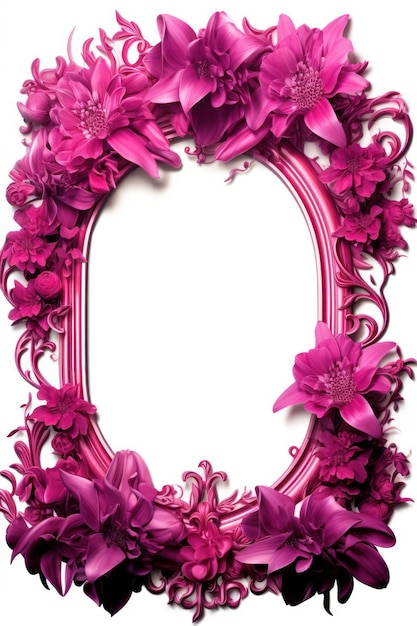 Fuchsia Fantasy Frame geïsoleerd op witte achtergrond ar 23 v 52 Job ID 1833e208a2004230b888240b9039f1ad