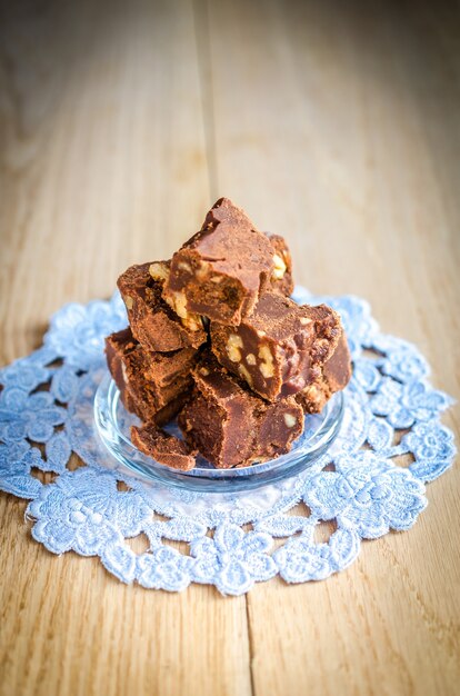 Fudge with walnuts