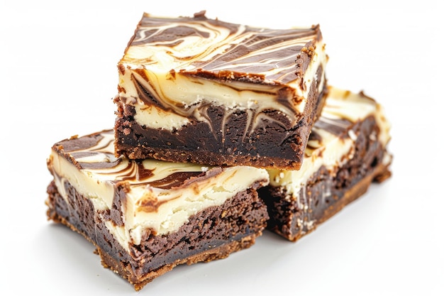 fudgy brownies isolated in transparent background