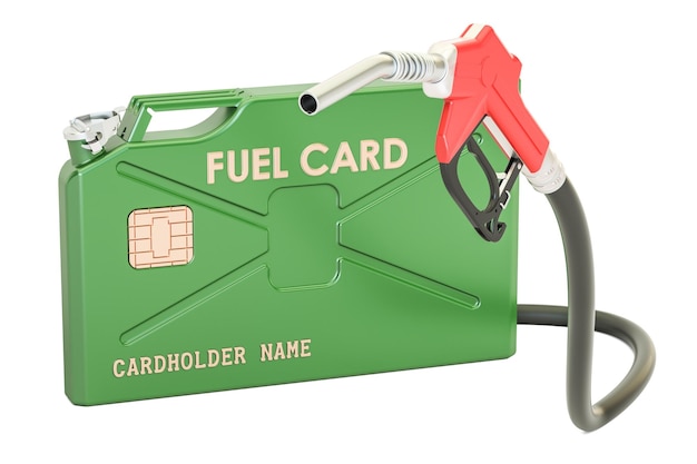 Fuel card concept 3D rendering