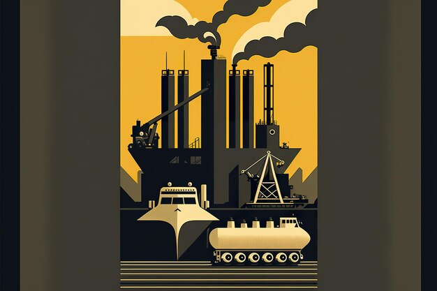 Foto illustrazione dell'industria del carburante