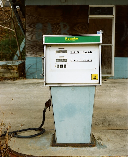 Photo fuel pump in gas station