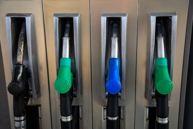 Fuel pumps at the service station