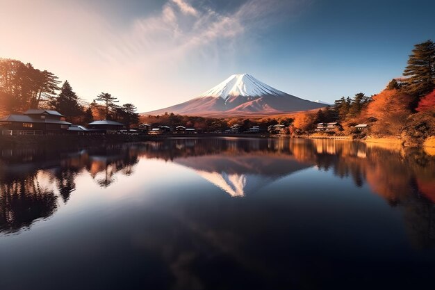 Photo fuji mountain landscape in japan