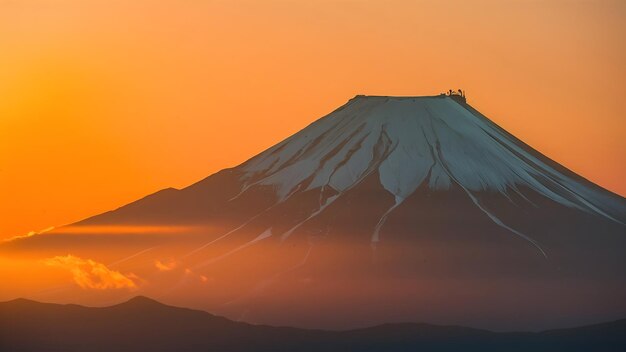 Fuji mountain at sunrise