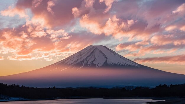 Fuji mountain at sunrise