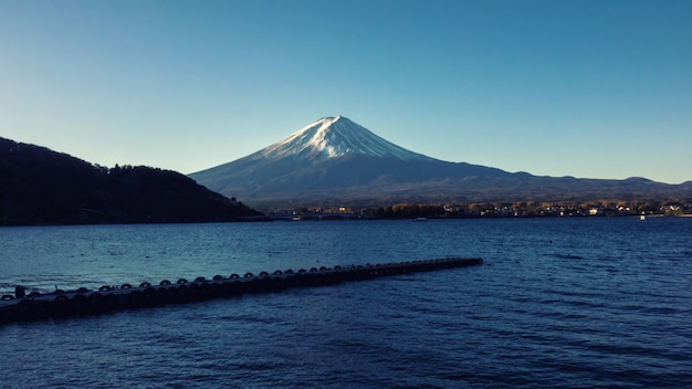 fuji mountain in winter season