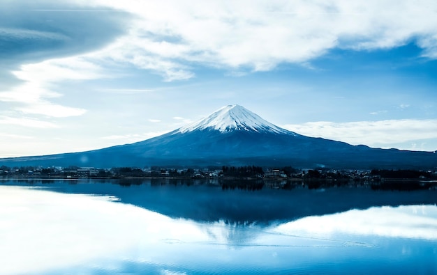 青い空、日本の風景と富士山