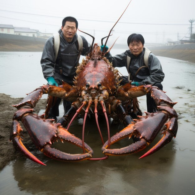 Photo fukushima's majestic discovery giant lobsters tamed as loyal pack animals for adventurous rides