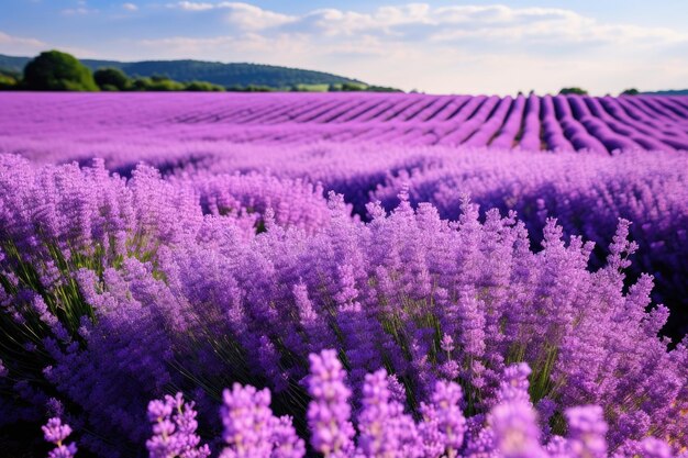 Full bloom lavender field