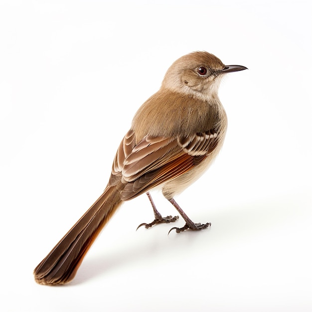 Photo full body of detailed bird isolated on white background generated by ai