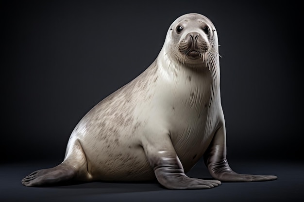 Photo full body earless seal hyperrealistic image portrait national geographic award winning