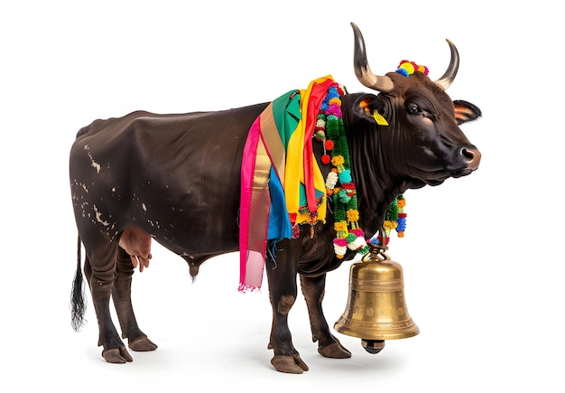 Photo a full body photo of an indian cow standing