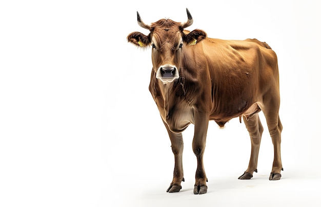 Photo a full body shot of an indian cow