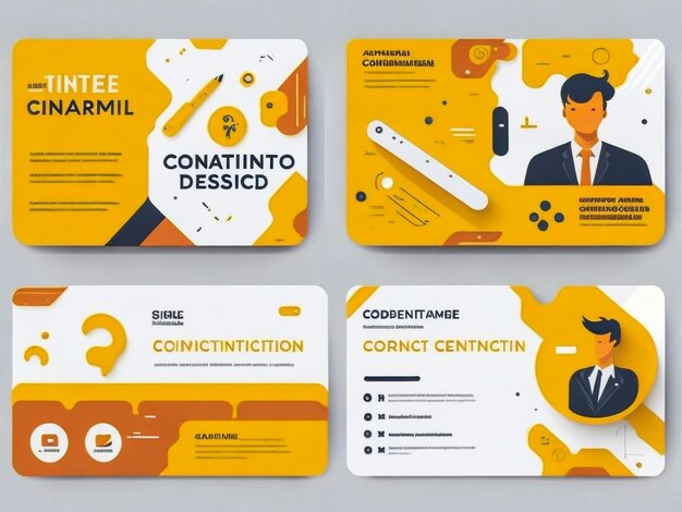 Фото Полный фирменный стиль, набор из трех визитных карточек или шаблонов визитных карточек современный профессиональный бизнес