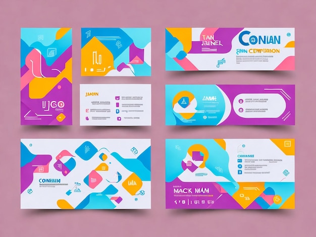 Full brand identity set three business card or visiting card template Modern professional busines