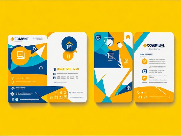 Photo full brand identity set three business card or visiting card template modern professional busines